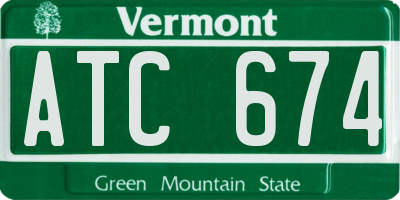 VT license plate ATC674