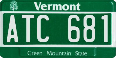 VT license plate ATC681
