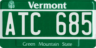 VT license plate ATC685