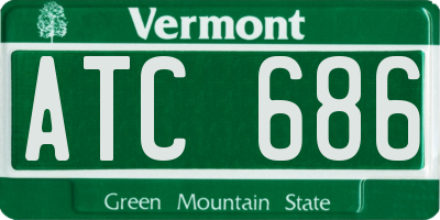 VT license plate ATC686