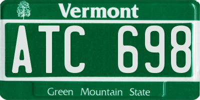 VT license plate ATC698