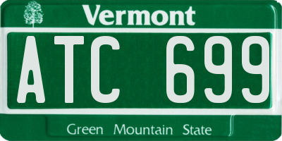 VT license plate ATC699