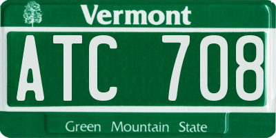 VT license plate ATC708