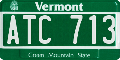VT license plate ATC713