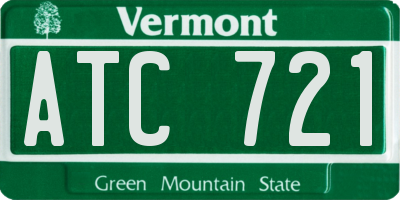 VT license plate ATC721