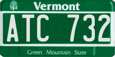 VT license plate ATC732