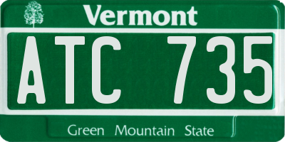 VT license plate ATC735