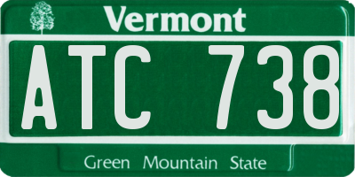 VT license plate ATC738
