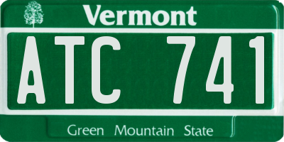 VT license plate ATC741