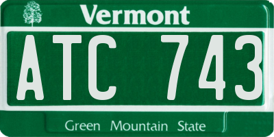 VT license plate ATC743