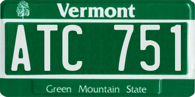 VT license plate ATC751