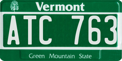 VT license plate ATC763