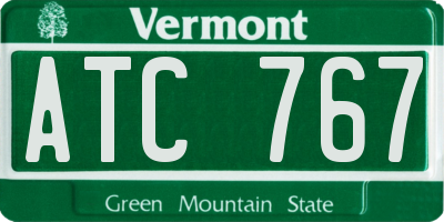 VT license plate ATC767