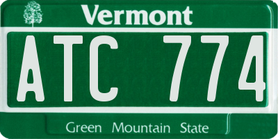 VT license plate ATC774