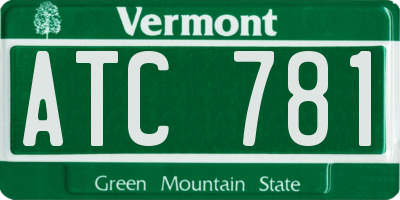 VT license plate ATC781