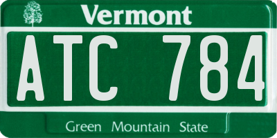 VT license plate ATC784