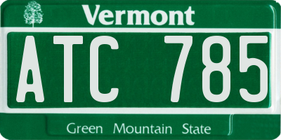 VT license plate ATC785
