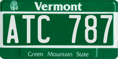 VT license plate ATC787