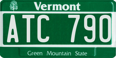VT license plate ATC790
