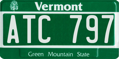 VT license plate ATC797
