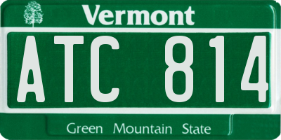 VT license plate ATC814