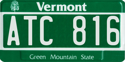 VT license plate ATC816