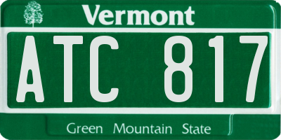 VT license plate ATC817