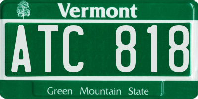 VT license plate ATC818