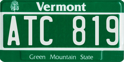 VT license plate ATC819