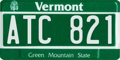 VT license plate ATC821