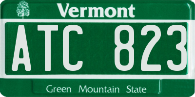 VT license plate ATC823