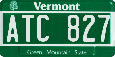 VT license plate ATC827