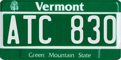 VT license plate ATC830