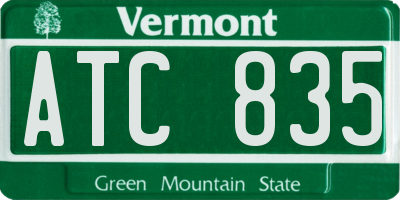 VT license plate ATC835