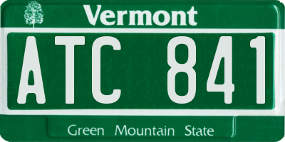 VT license plate ATC841