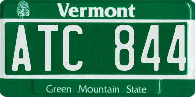VT license plate ATC844