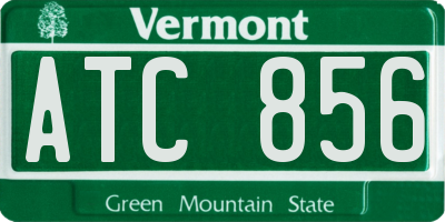 VT license plate ATC856