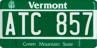 VT license plate ATC857