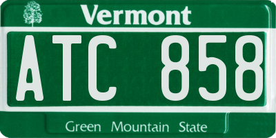 VT license plate ATC858