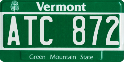 VT license plate ATC872