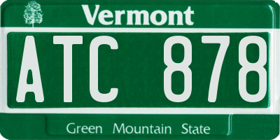 VT license plate ATC878