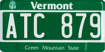 VT license plate ATC879