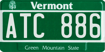 VT license plate ATC886