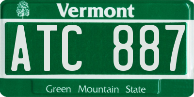 VT license plate ATC887