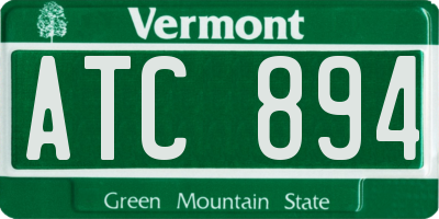 VT license plate ATC894