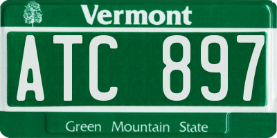 VT license plate ATC897