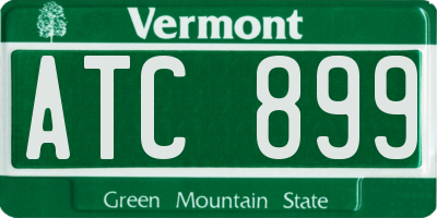 VT license plate ATC899