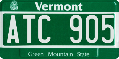 VT license plate ATC905