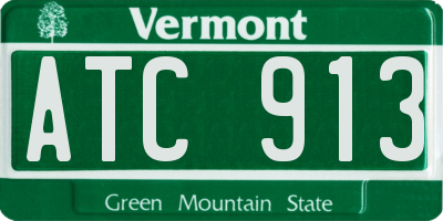 VT license plate ATC913