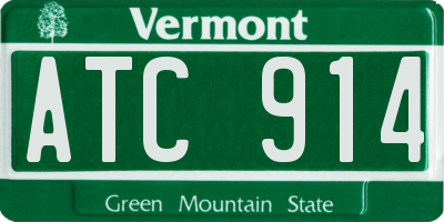 VT license plate ATC914
